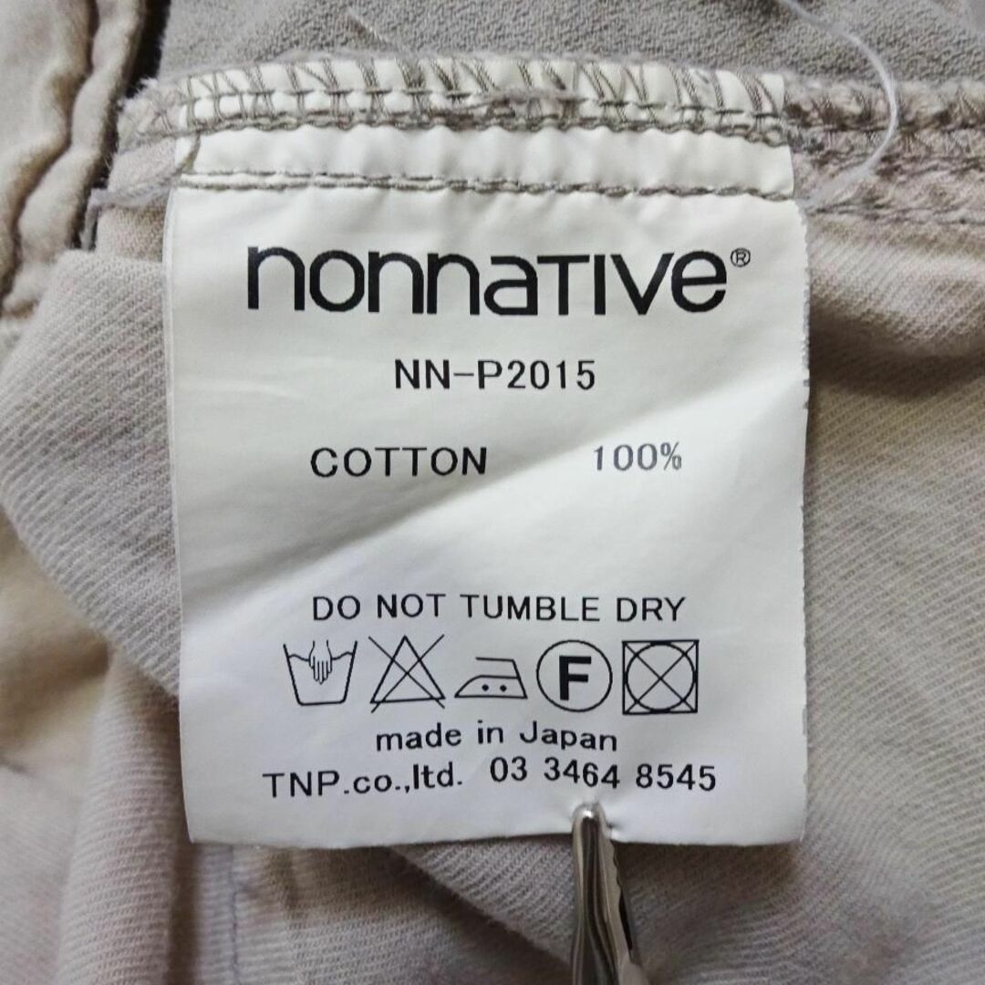 nonnative(ノンネイティブ)の良品★nonnative　ハンターアンクルパンツ　W77cm　立体裁断　ベージュ メンズのパンツ(ワークパンツ/カーゴパンツ)の商品写真