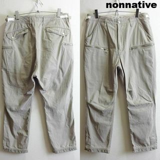 ノンネイティブ(nonnative)の良品★nonnative　ハンターアンクルパンツ　W77cm　立体裁断　ベージュ(ワークパンツ/カーゴパンツ)