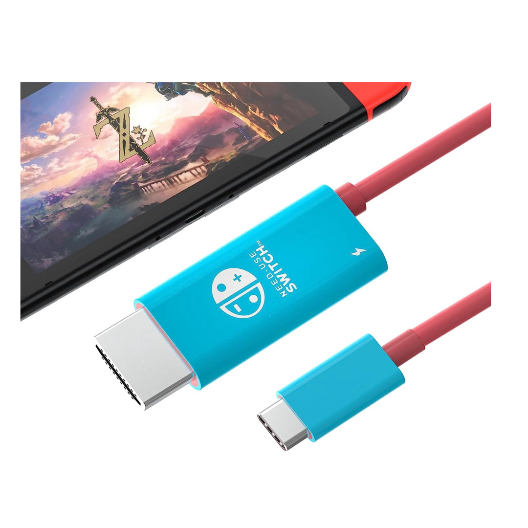  Switchミニドック 4k HDMI ケーブル （ブルー＆レッド） エンタメ/ホビーのゲームソフト/ゲーム機本体(その他)の商品写真