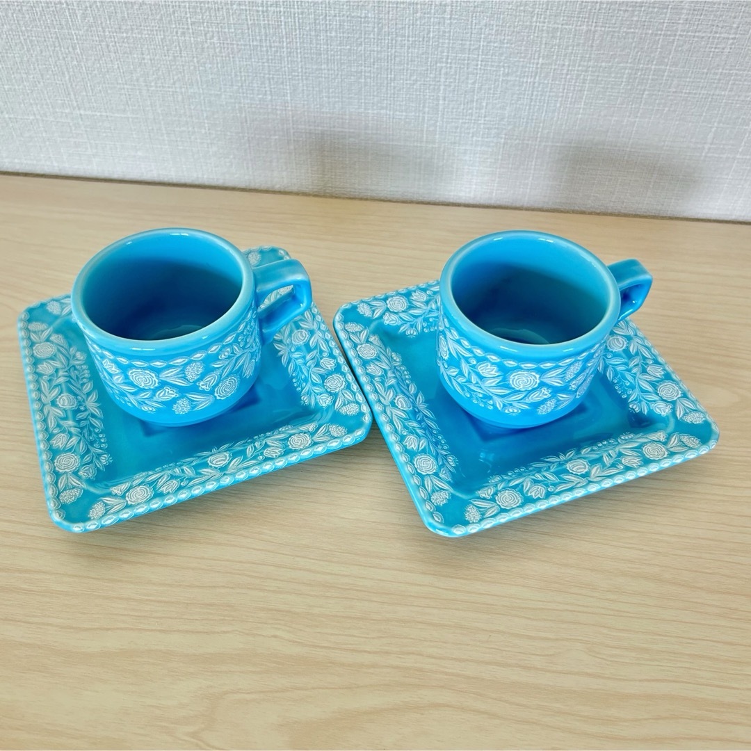 tiffany boutique コーヒーカップ ソーサー 2客セット 新品 インテリア/住まい/日用品のキッチン/食器(グラス/カップ)の商品写真