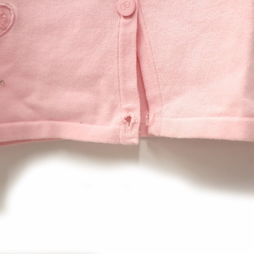 QUEENS COURT(クイーンズコート)のクイーンズコート 刺繍 長袖 ビーズ ボタンアップ カーディガン 2 ピンク レディースのトップス(カーディガン)の商品写真