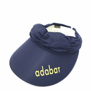 アダバット(adabat)のアダバット 4343 ロゴプリント サンバイザー ネイビー/イエロー (その他)