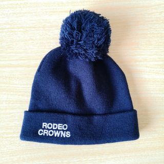 ロデオクラウンズ(RODEO CROWNS)のロデオクラウンズ ニット帽 ニットキャップ 紺 ネイビー 青 ブルー(ニット帽/ビーニー)