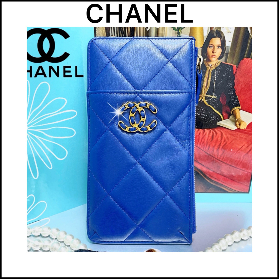 CHANEL(シャネル)の【CHANEL】スマホが入る人気の長財布☆1万円札も折らずに収納可☆ミニマム メンズのファッション小物(長財布)の商品写真