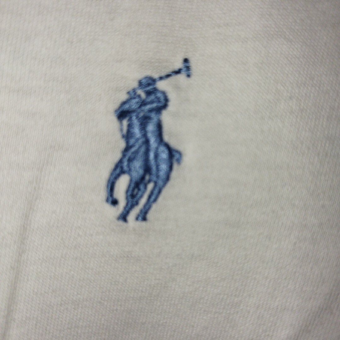 POLO RALPH LAUREN(ポロラルフローレン)の古着　ポロラルフローレン　パーカー　白　2XLT　ポニー刺繍ロゴ　foodie メンズのトップス(パーカー)の商品写真