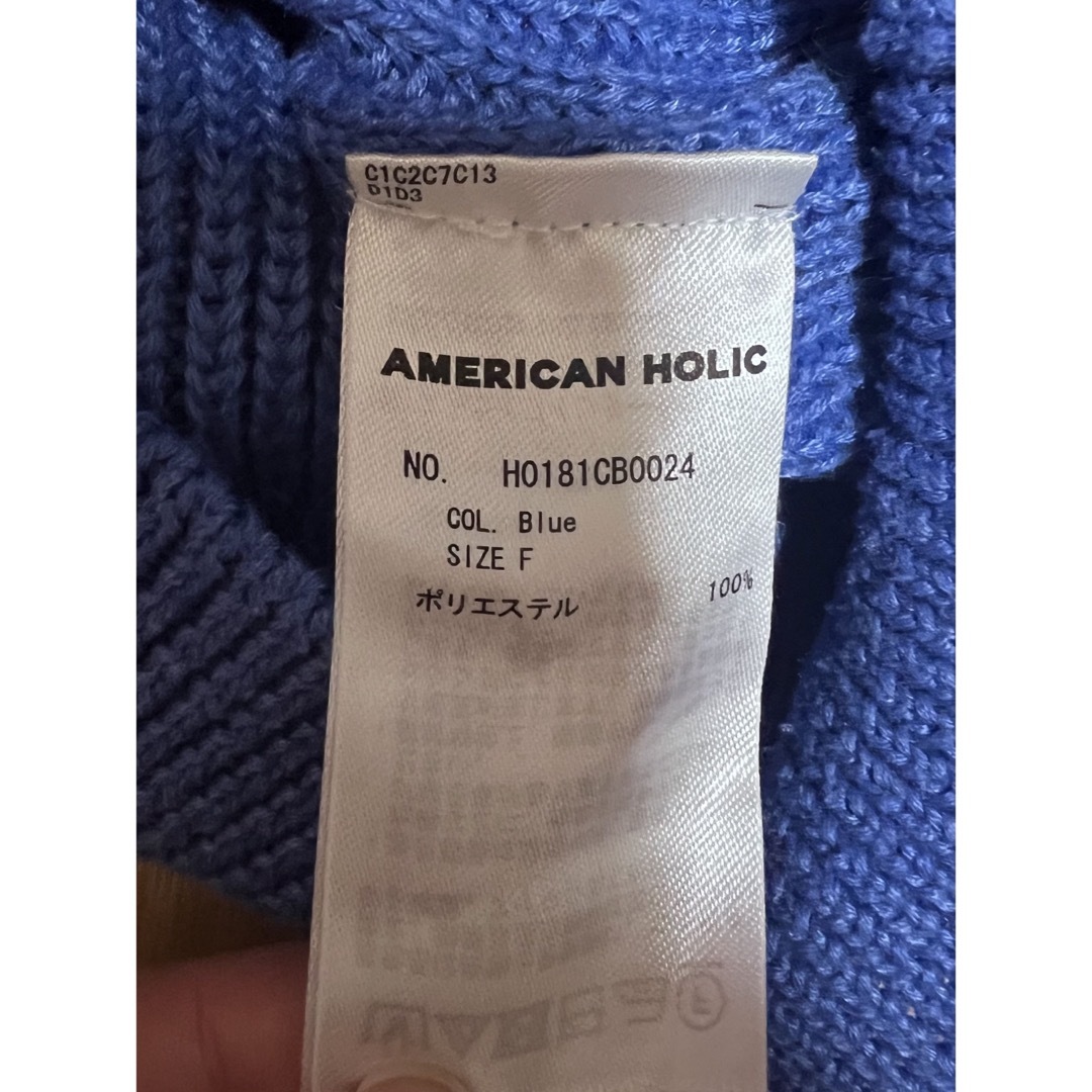 AMERICAN HOLIC(アメリカンホリック)の青 ニット(セーター) レディースのトップス(ニット/セーター)の商品写真