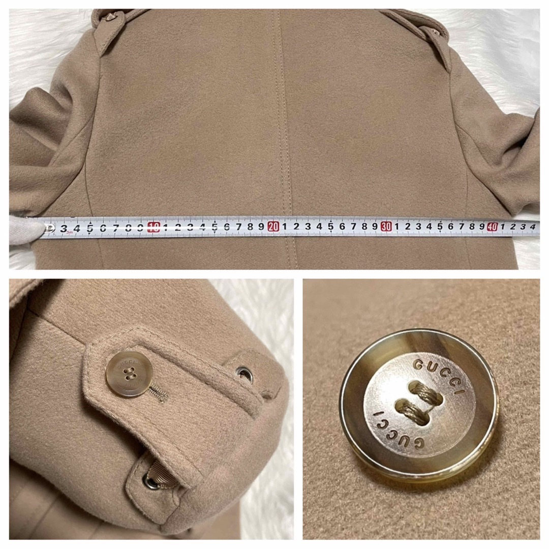 Gucci(グッチ)のキー様専用 本物 グッチ 近年モデル エポレット ピーコート ジャケット 36 レディースのジャケット/アウター(ピーコート)の商品写真