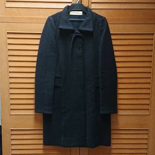 マルニ(Marni)の新品 MARNI 黒 ブラック ツイード コート(ロングコート)