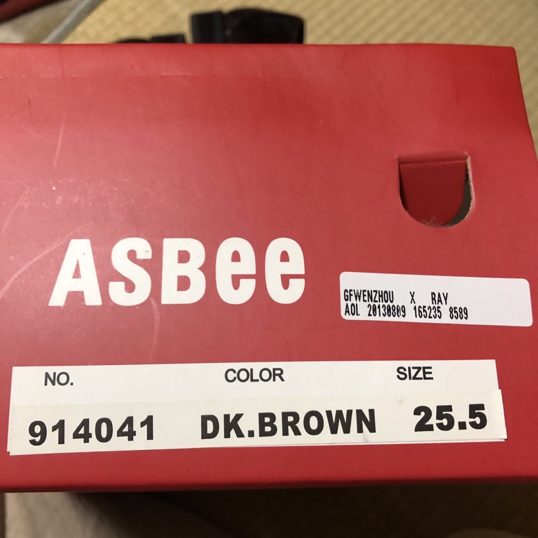 ASBee(アスビー)の革靴　ビジネスシューズ　ASBee ダークブラウン　25.5cm メンズ メンズの靴/シューズ(ドレス/ビジネス)の商品写真