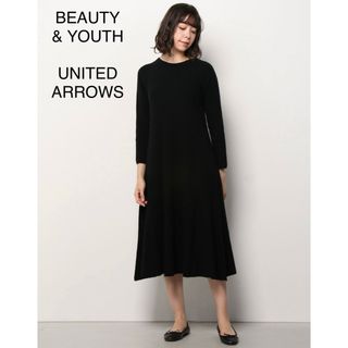 ビューティアンドユースユナイテッドアローズ(BEAUTY&YOUTH UNITED ARROWS)のBEAUTY & YOUTH ホールガーメントリブフレアニットワンピース(ロングワンピース/マキシワンピース)