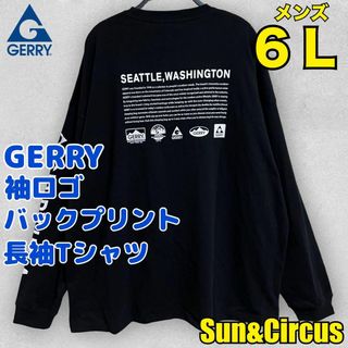 ジェリー(GERRY)のメンズ大きいサイズ6L GELLY 袖USAロゴ バックロゴプリント 新品(Tシャツ/カットソー(七分/長袖))