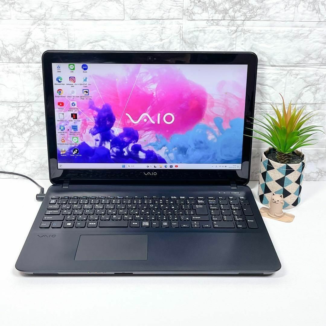 u68⭐新品SSD爆速⭐VAIO⭐カメラ付✅SONYノートパソコン✅すぐに使えるWindows10