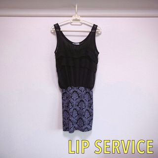 リップサービス(LIP SERVICE)のLIP SERVICE リップサービス　セットアップ風ワンピース(ミニワンピース)