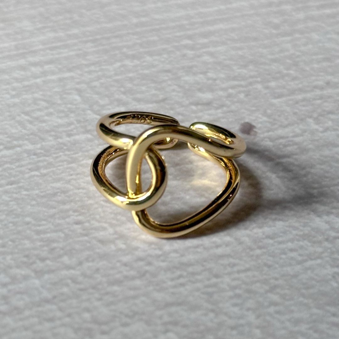 Adam et Rope'(アダムエロぺ)のKnot double line ring No.1211 レディースのアクセサリー(リング(指輪))の商品写真