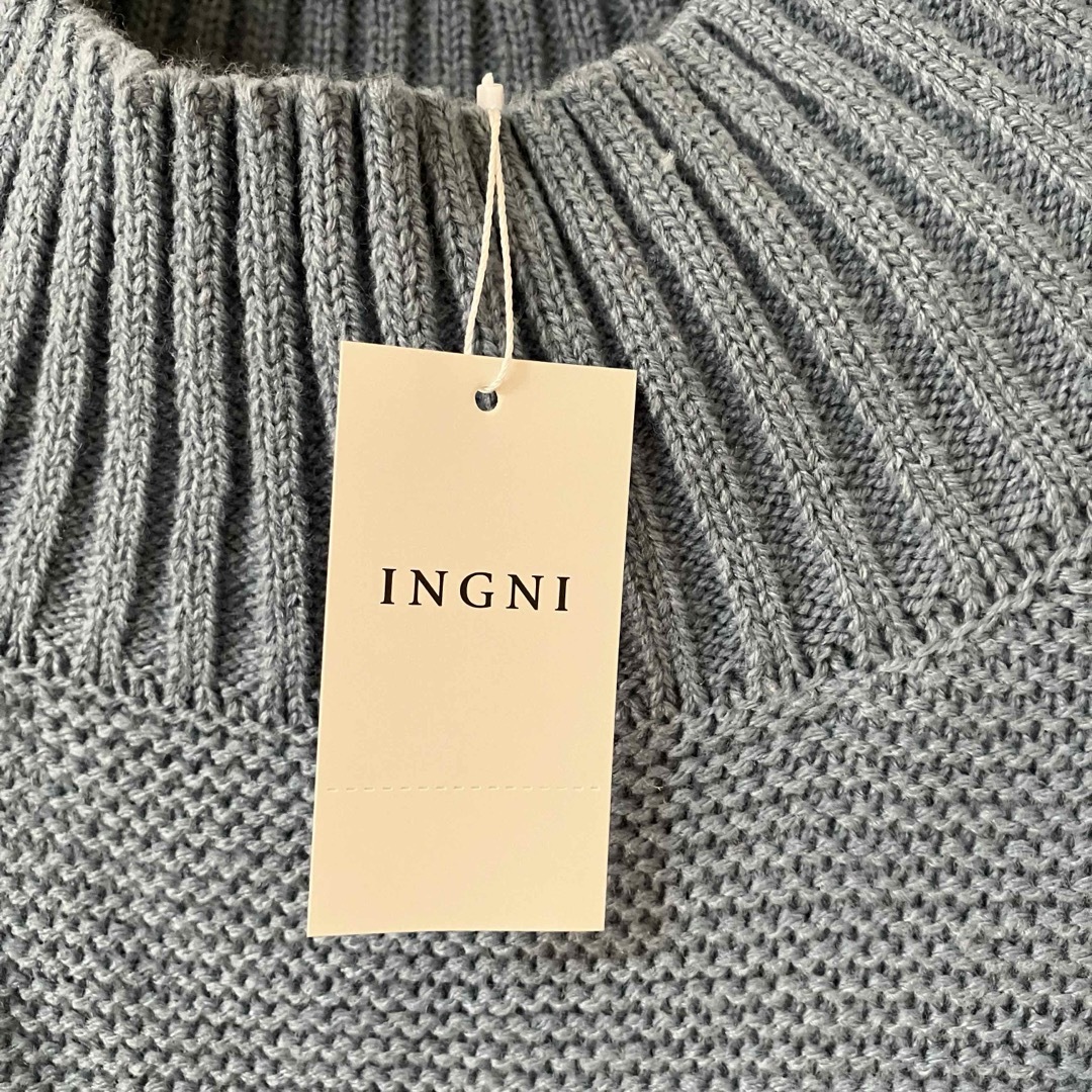 INGNI(イング)の016 INGNI ガーター モック Nサイド スリット ニット レディースのトップス(ニット/セーター)の商品写真