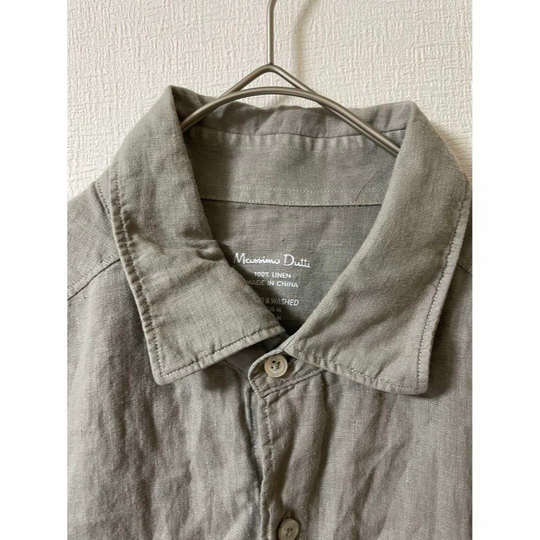 Massimo Dutti(マッシモデュッティ)のMassimo Dutti マッシモドゥッティ　メンズリネンシャツ　US M メンズのトップス(シャツ)の商品写真