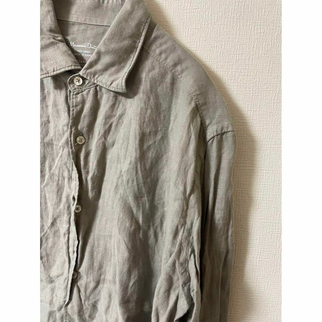 Massimo Dutti(マッシモデュッティ)のMassimo Dutti マッシモドゥッティ　メンズリネンシャツ　US M メンズのトップス(シャツ)の商品写真