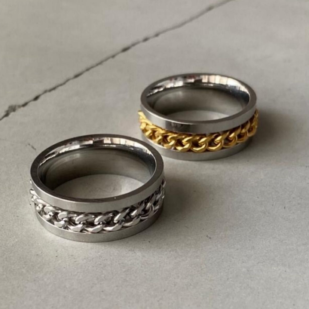 RIM.ARK(リムアーク)のCenter chain gold ring No.59 レディースのアクセサリー(リング(指輪))の商品写真