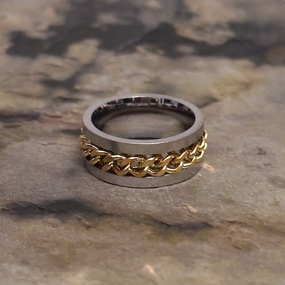 RIM.ARK(リムアーク)のCenter chain gold ring No.59 レディースのアクセサリー(リング(指輪))の商品写真