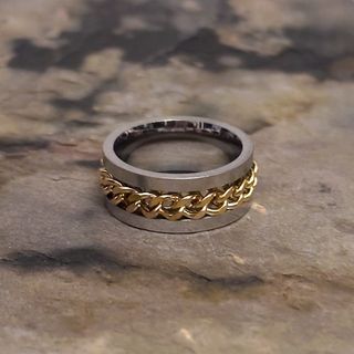 RIM.ARK - Center chain gold ring No.59