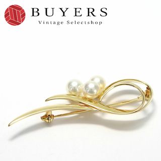 ミキモト(MIKIMOTO)の【中古】 ミキモト ブローチ K18YG 約6.6g ゴールド パール ジュエリー レディース 女性 MIKIMOTO(コサージュ/ブローチ)