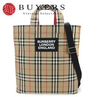 バーバリー(BURBERRY)の【中古】 バーバリー トートバッグ 8017740 コットン ポリエステル ベージュ ブラック ノバチェック 2WAYショルダー カジュアル レディース 女性 BURBERRY(トートバッグ)