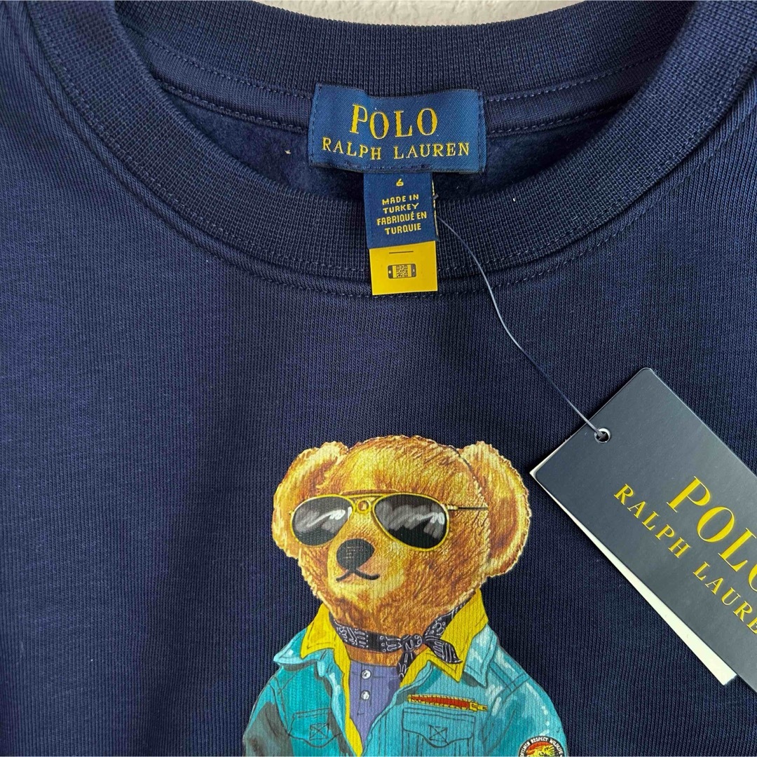 POLO RALPH LAUREN(ポロラルフローレン)のラスト1点◆ラルフローレンポロベアフリーススウェット ネイビー 6/120 キッズ/ベビー/マタニティのキッズ服男の子用(90cm~)(Tシャツ/カットソー)の商品写真