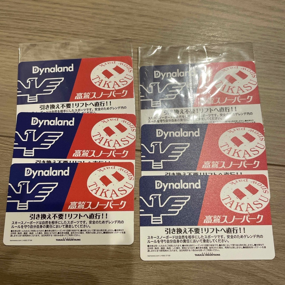 高鷲スノーパーク ダイナランド共通リフト券 高鷲スノーパーク ダイナランド共通リフト券