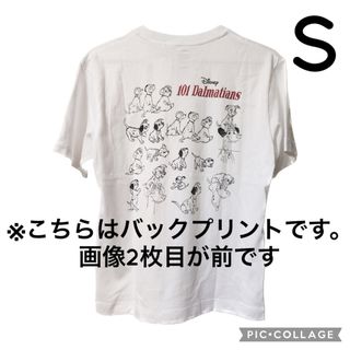 ユニクロ(UNIQLO)の◆ ユニクロ ディズニー Tシャツ 101匹わんちゃん 半袖 ホワイト S .(Tシャツ(半袖/袖なし))