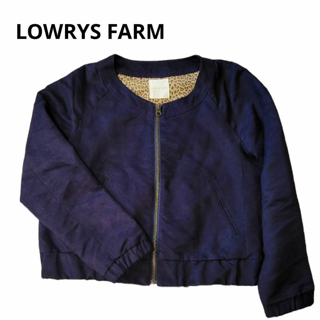 LOWRYS FARM(ローリーズファーム)のローリーズファーム　ブルゾン　春アウター　ノーカラー　ジャケット  L サイズ レディースのジャケット/アウター(ブルゾン)の商品写真