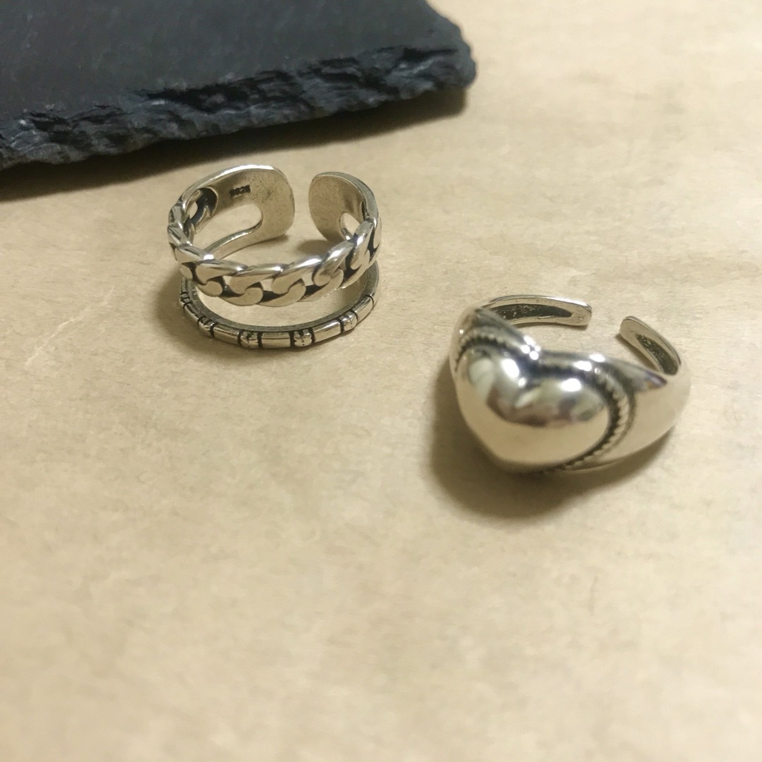 ハートリング　 二重リング  2点セット レディースのアクセサリー(リング(指輪))の商品写真