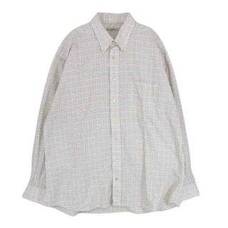 BURBERRY LONDON バーバリー ロンドン USA製 コットン チェック ボタンダウン シャツ 長袖 マルチカラー系 XL【中古】(シャツ)