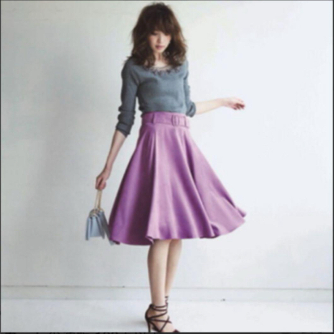アプワイザーリッシェApuweiser-riche ◆ フレアスカート 紫 レディースのスカート(ひざ丈スカート)の商品写真