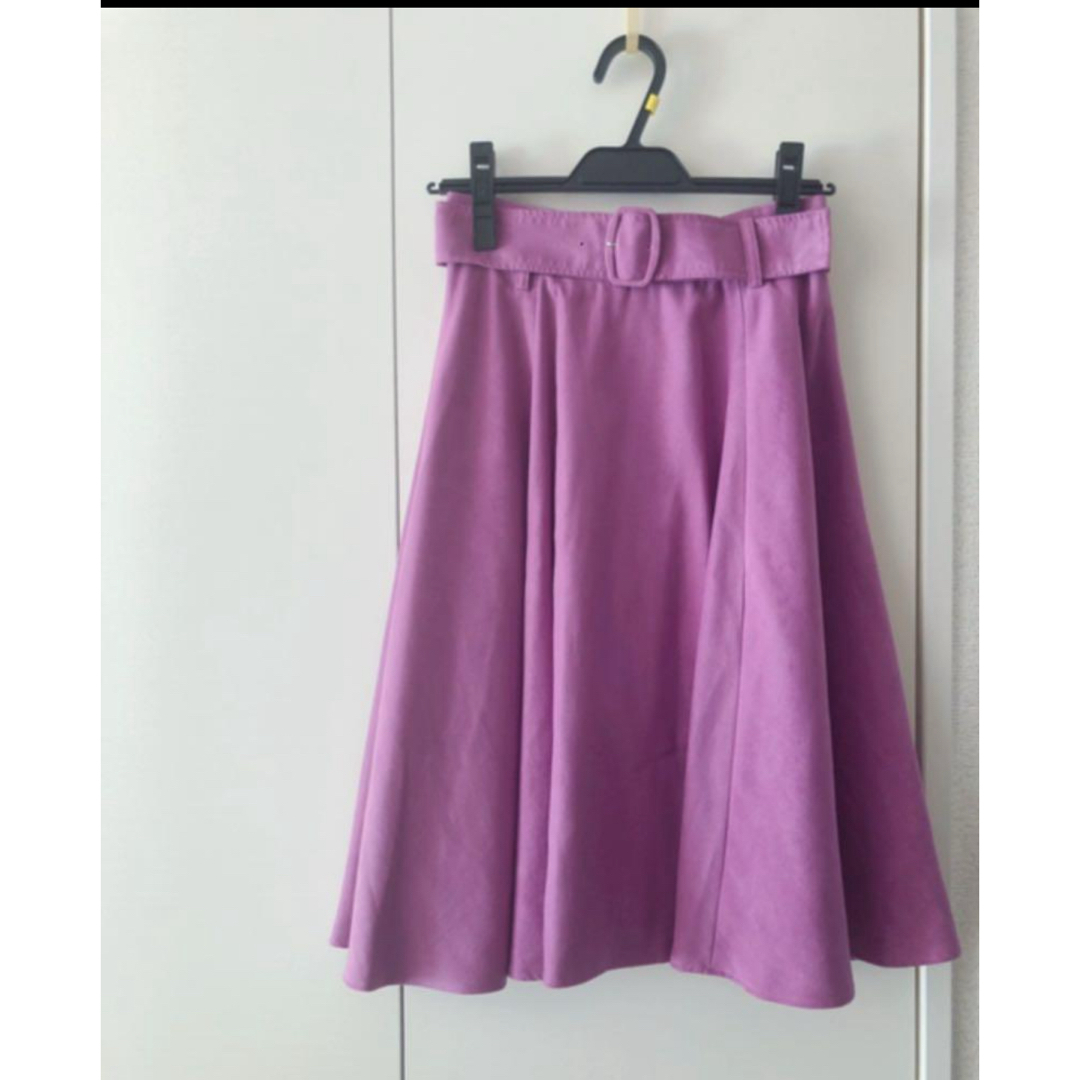 アプワイザーリッシェApuweiser-riche ◆ フレアスカート 紫 レディースのスカート(ひざ丈スカート)の商品写真