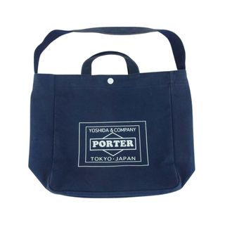 ポーター(PORTER)のPORTER ポーター LC LOWERCASE トート 2way ショルダー バッグ ネイビー系【中古】(トートバッグ)