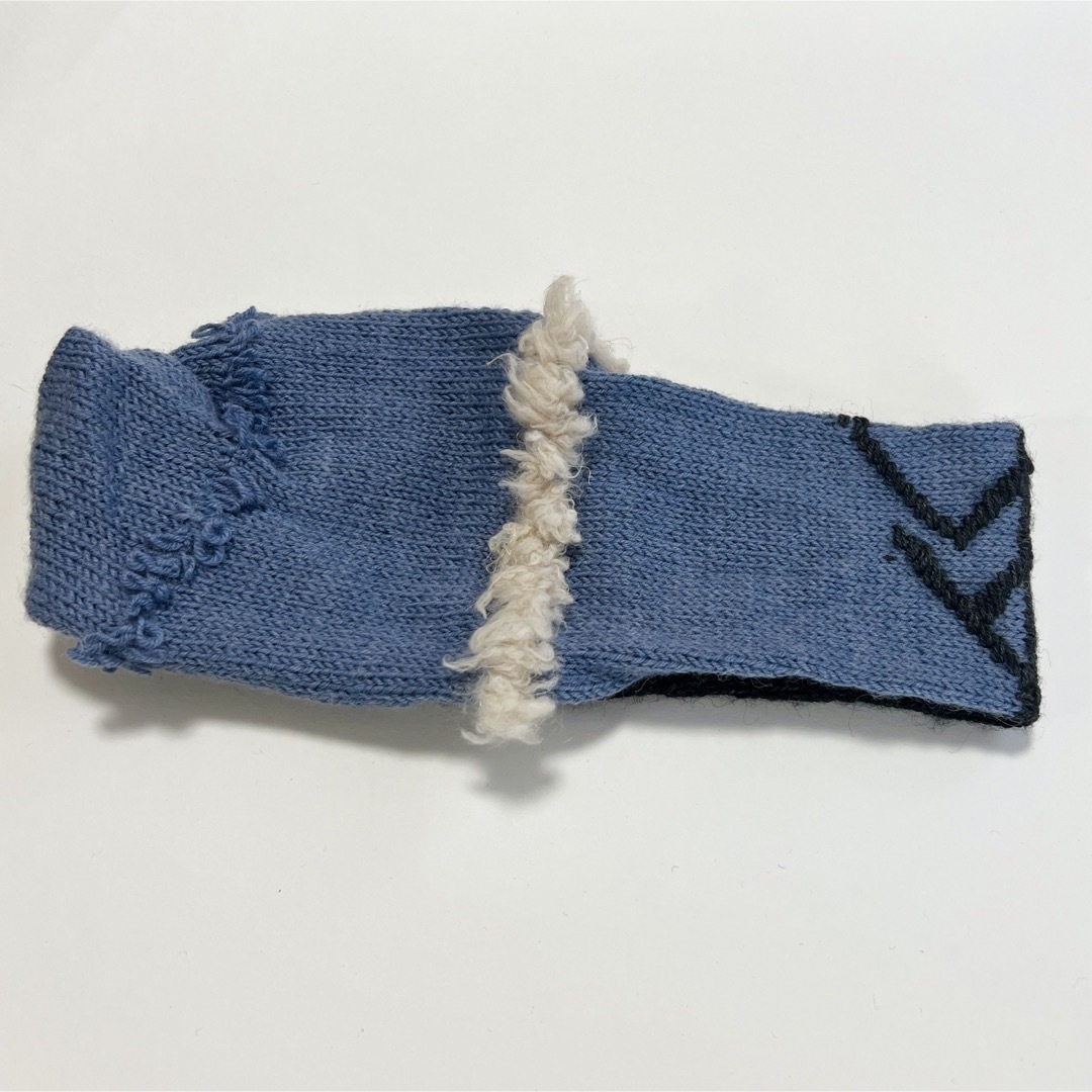 【手編み】Opal毛糸 クロス型ヘアターバン レリーフ編み 完全オリジナル ハンドメイドのアクセサリー(ヘアアクセサリー)の商品写真