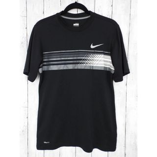 ナイキ(NIKE)のNIKE グレータグ FIT スウッシュ　ボーダー　Tシャツ 黒　Lサイズ(Tシャツ/カットソー(半袖/袖なし))