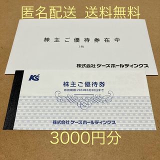 ケーズホールディングス 株主優待 3000円分(ショッピング)