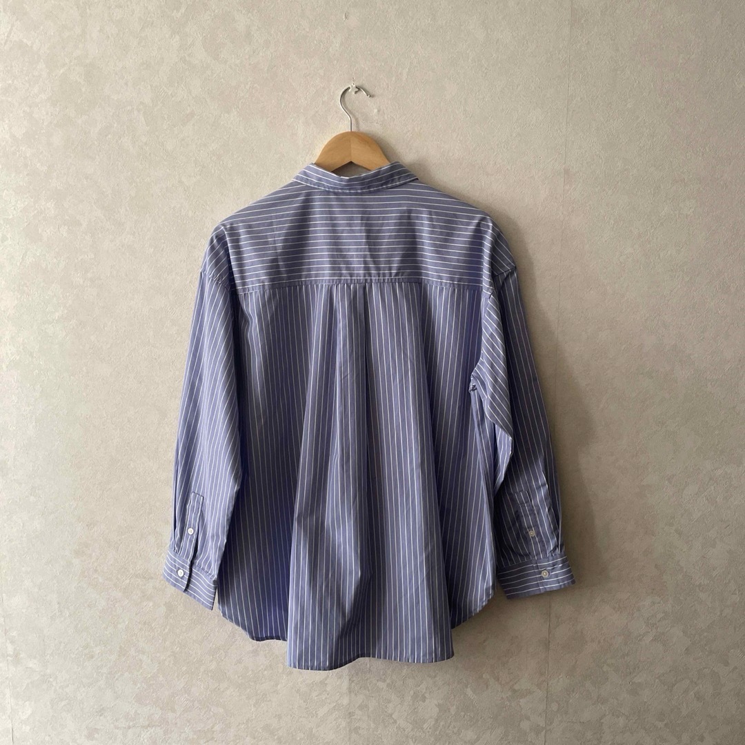 GU(ジーユー)のGU レディース ストライプオーバーサイズシャツ XLサイズ レディースのトップス(シャツ/ブラウス(長袖/七分))の商品写真