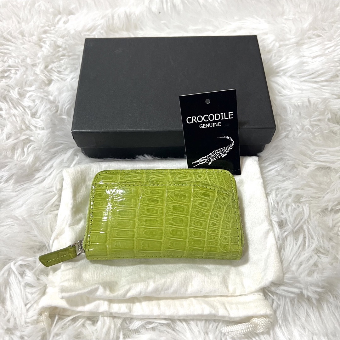 Crocodile(クロコダイル)のCROCODILE クロコダイル ワニ ミニウォレット 小銭入れ 財布 グリーン レディースのファッション小物(財布)の商品写真
