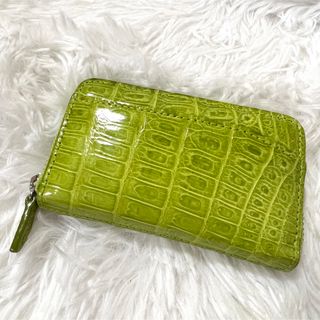 クロコダイル(Crocodile)のCROCODILE クロコダイル ワニ ミニウォレット 小銭入れ 財布 グリーン(財布)