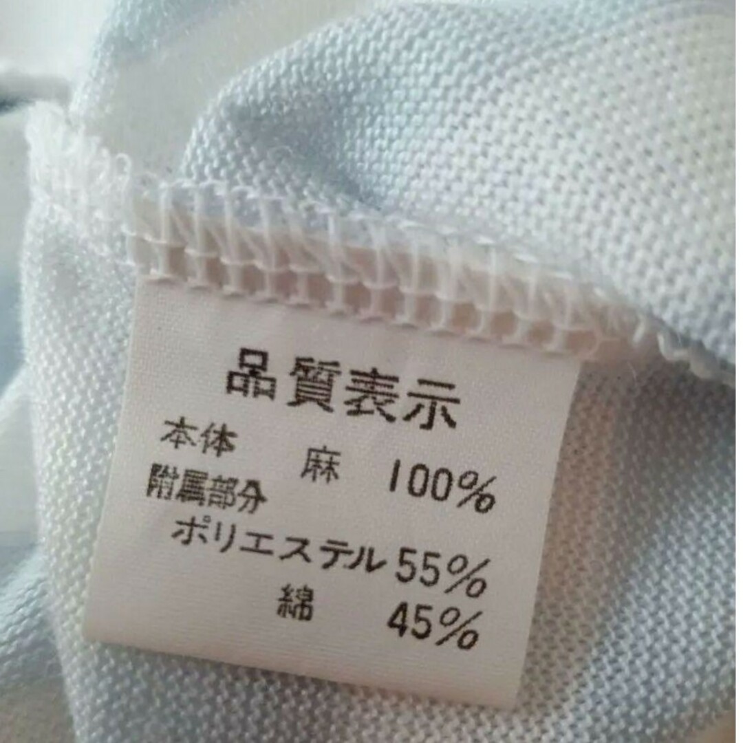 レディース ティーシャツ ボーダーサイズ L麻 100% レディースのトップス(Tシャツ(半袖/袖なし))の商品写真