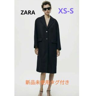 ザラ(ZARA)のZARA　ウールブレンドオーバーサイズコート(チェスターコート)