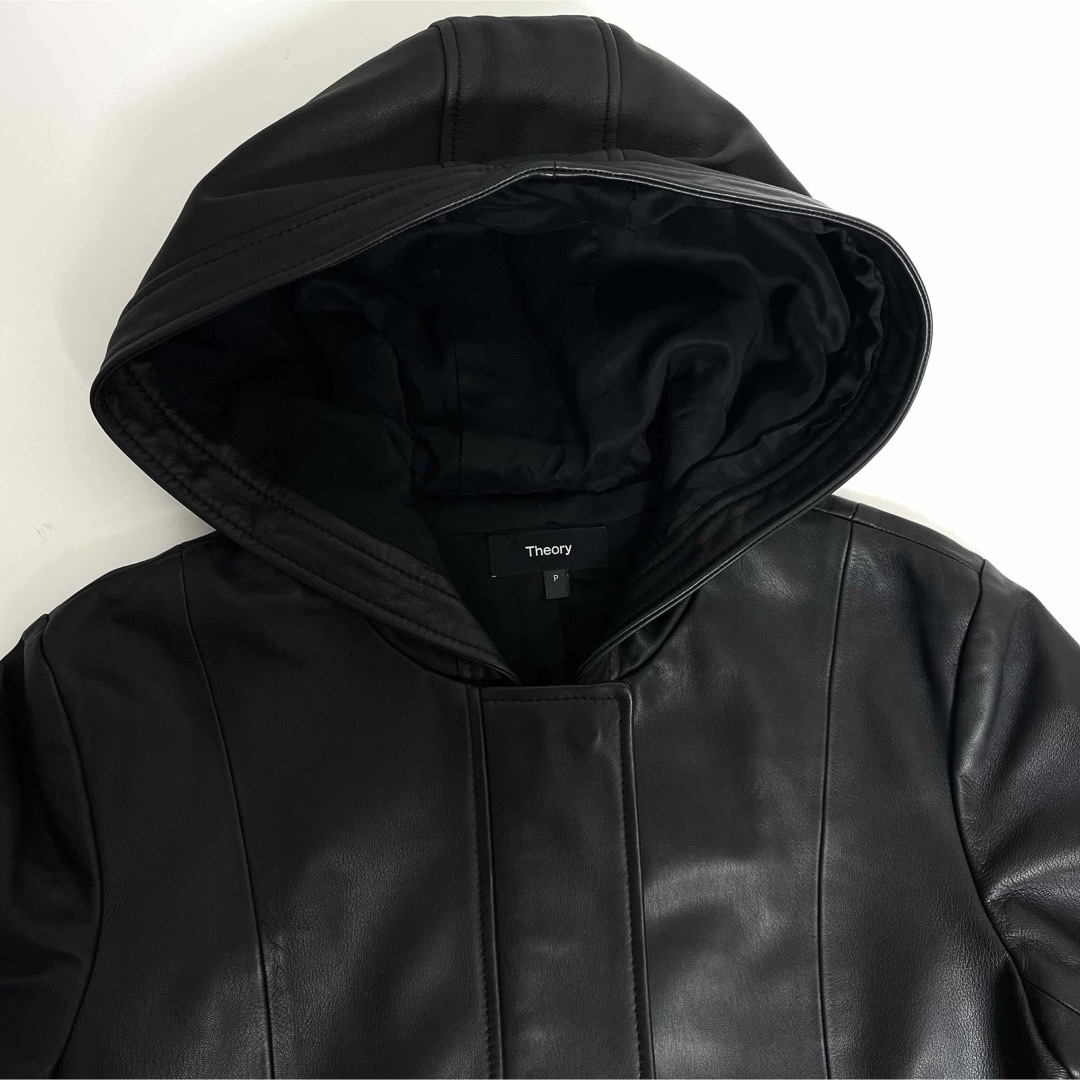 theory(セオリー)の21AW Theory SOFT LEATHER ZIP UP JKT 黒 XS レディースのジャケット/アウター(ブルゾン)の商品写真