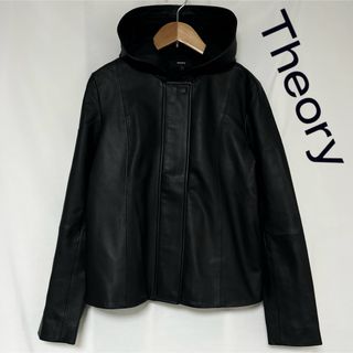 セオリー(theory)の21AW Theory SOFT LEATHER ZIP UP JKT 黒 XS(ブルゾン)