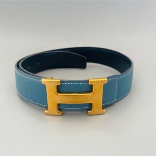 エルメス(Hermes)のHERMES エルメス コンスタンス ベルト 65 ブルージーン リバーシブル(ベルト)