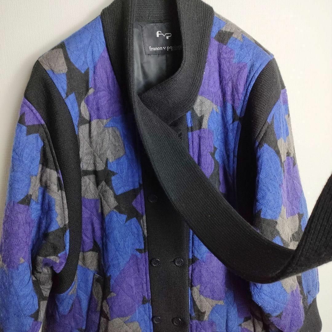 総柄キルティングジャケット ウール ダブルボタン イタリアブランド レトロ メンズのジャケット/アウター(その他)の商品写真
