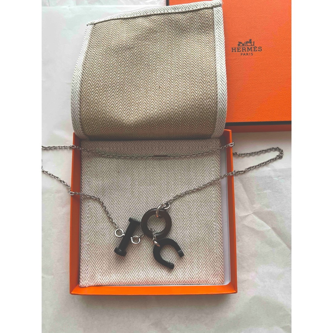 HERMES - 未使用レアHERMESネックレスバッファローボーン HERMES - 未使用レアHERMESネックレスバッファローボーン