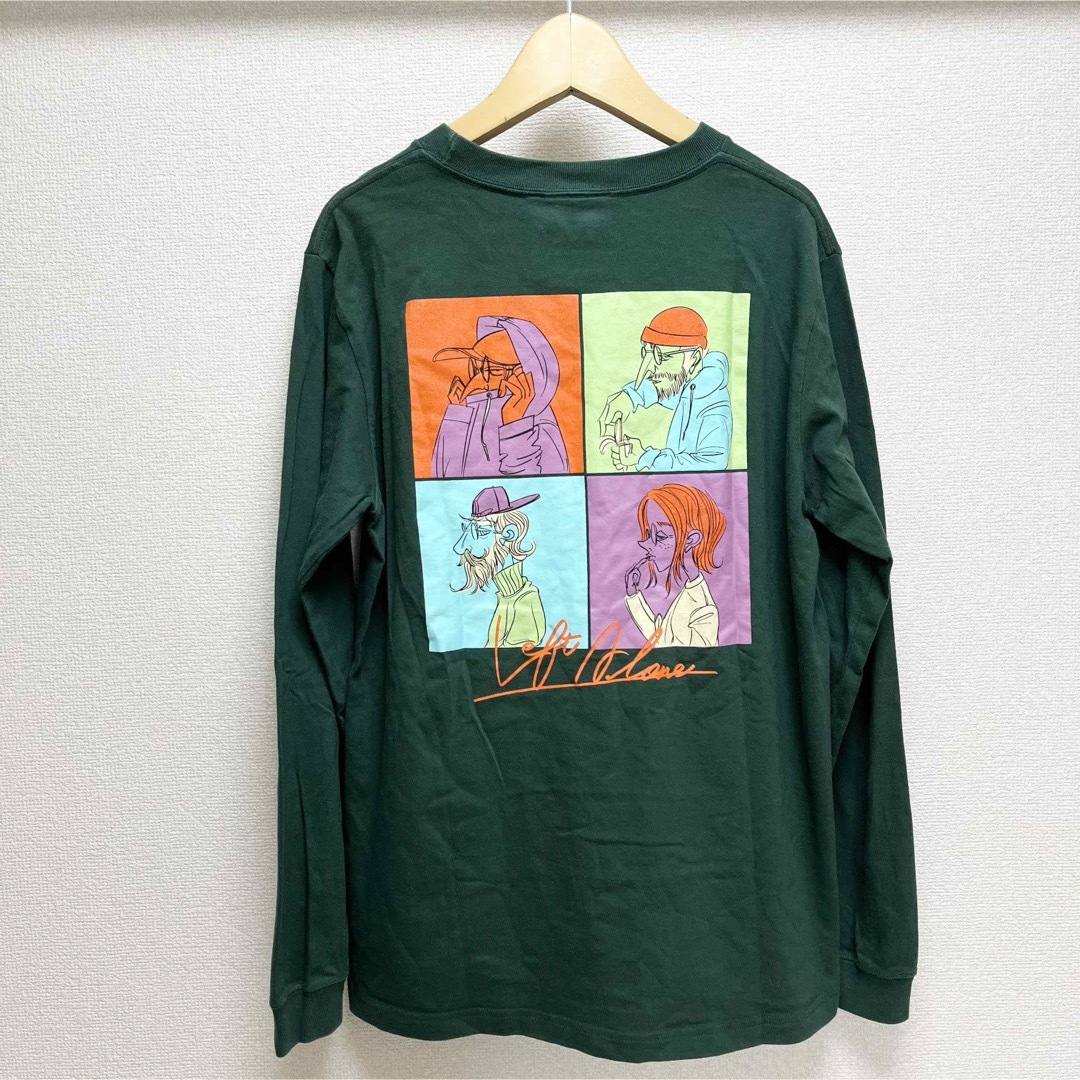 LEFT ALONE ロンT 緑　グリーン　長袖Tシャツ　レフトアローン メンズのトップス(Tシャツ/カットソー(七分/長袖))の商品写真