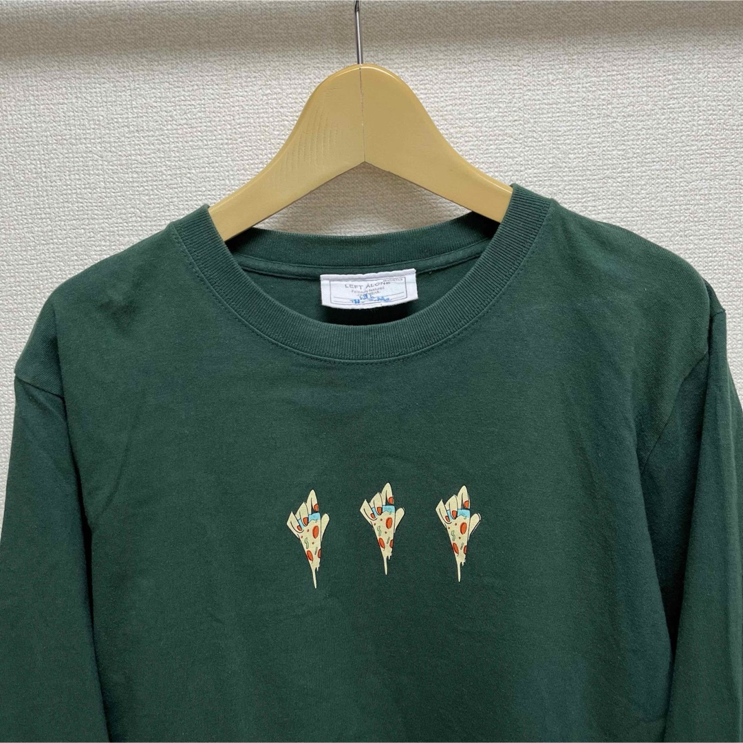 LEFT ALONE ロンT 緑 グリーン 長袖Tシャツ レフトアローンの LEFT ALONE ロンT 緑 グリーン 長袖Tシャツ レフトアローンの